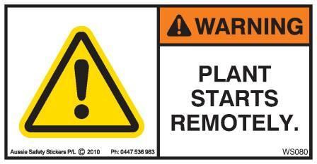 PLANT STARTS REMOTELY (Horizontal)