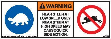 REAR STEER SPEED (Horizontal)