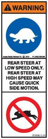 REAR STEER SPEED (Vertical)