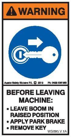 REMOVE KEY BOOMLIFT (Vertical) – Aussie Safety Stickers