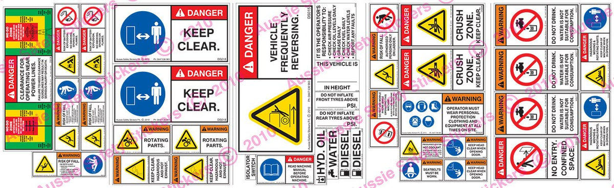 Safety Sticker Kits – Aussie Safety Stickers